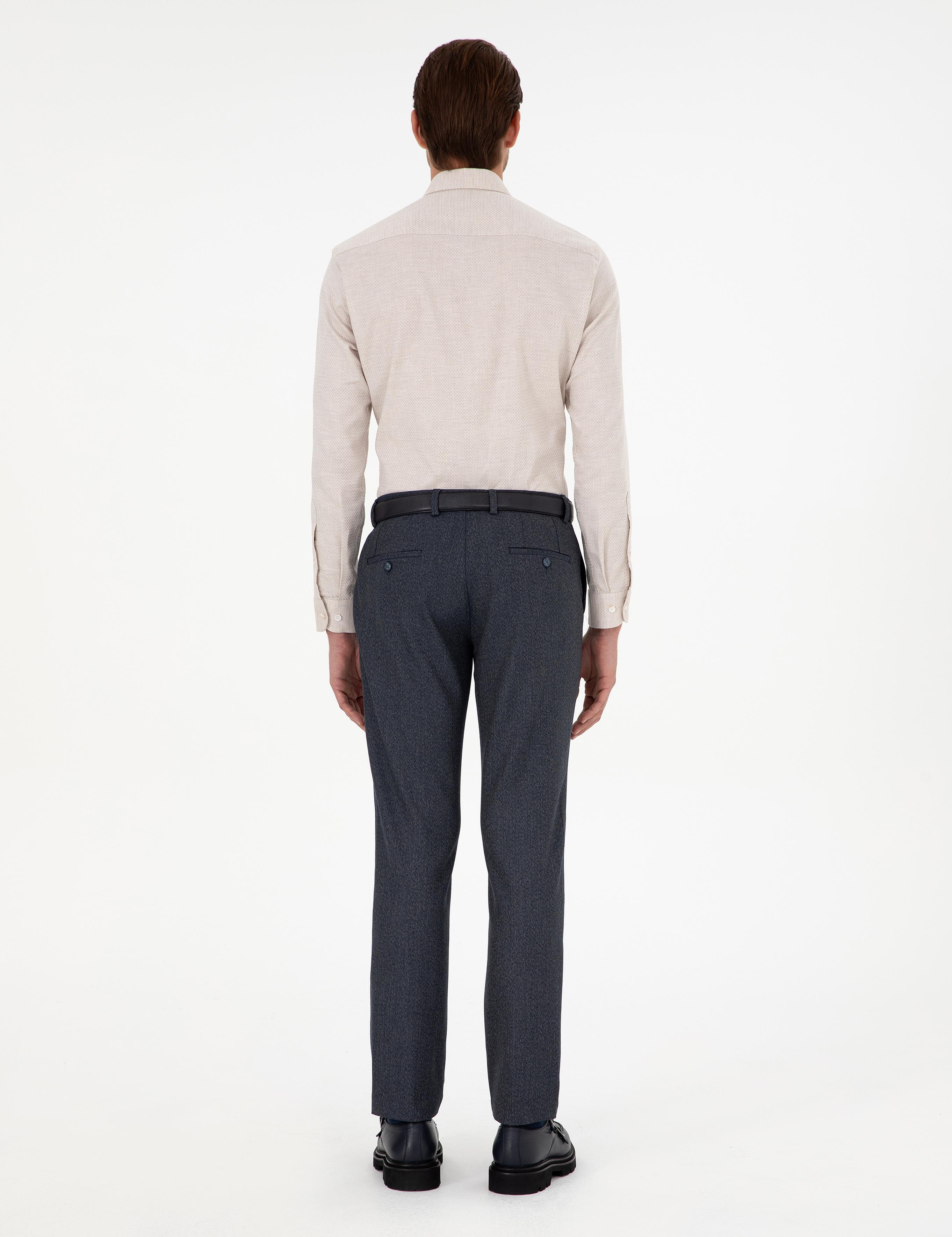 Lacivert Slim Fit Kumaş Pantolon