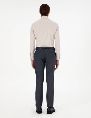 Lacivert Slim Fit Kumaş Pantolon