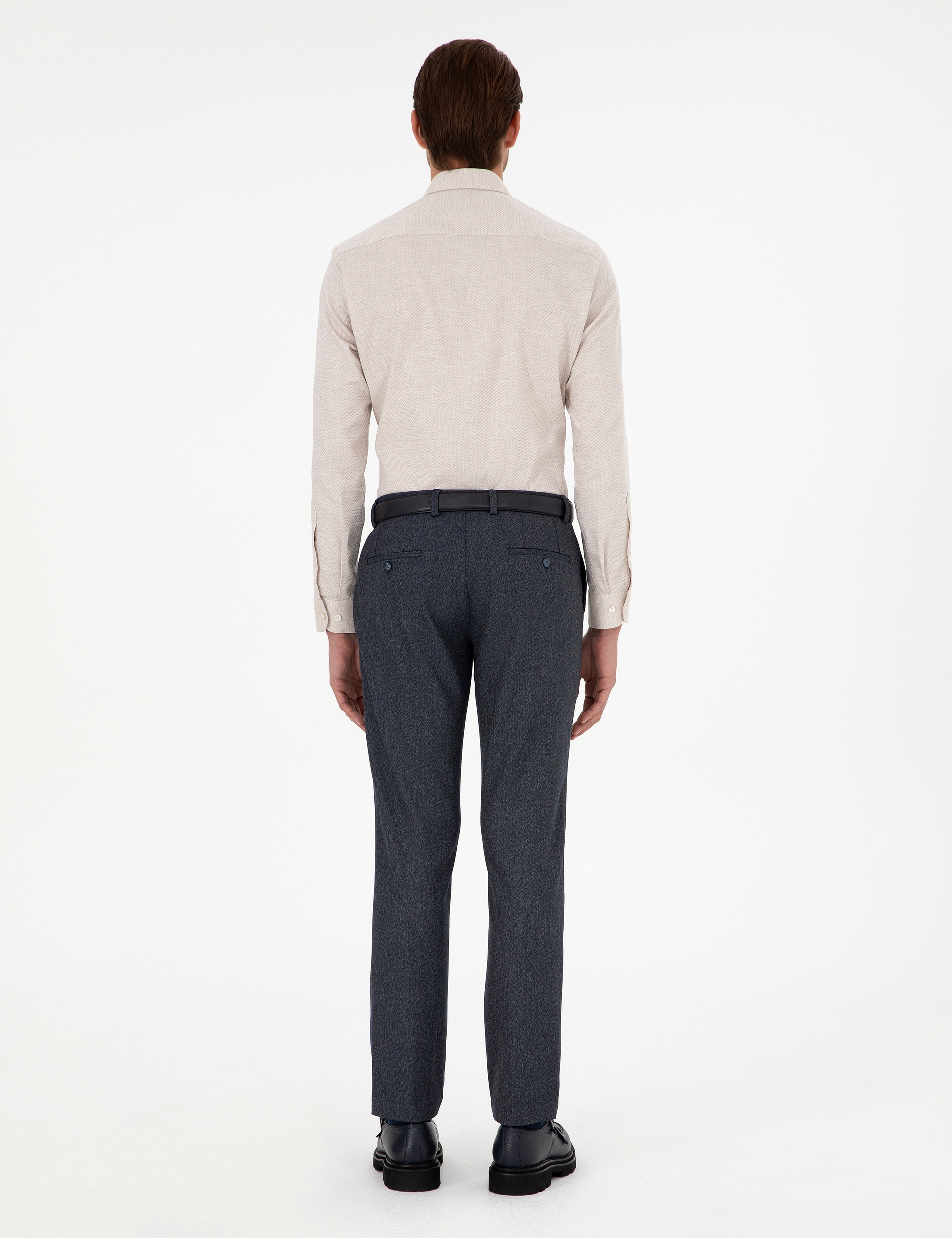 Lacivert Slim Fit Kumaş Pantolon - Image 4