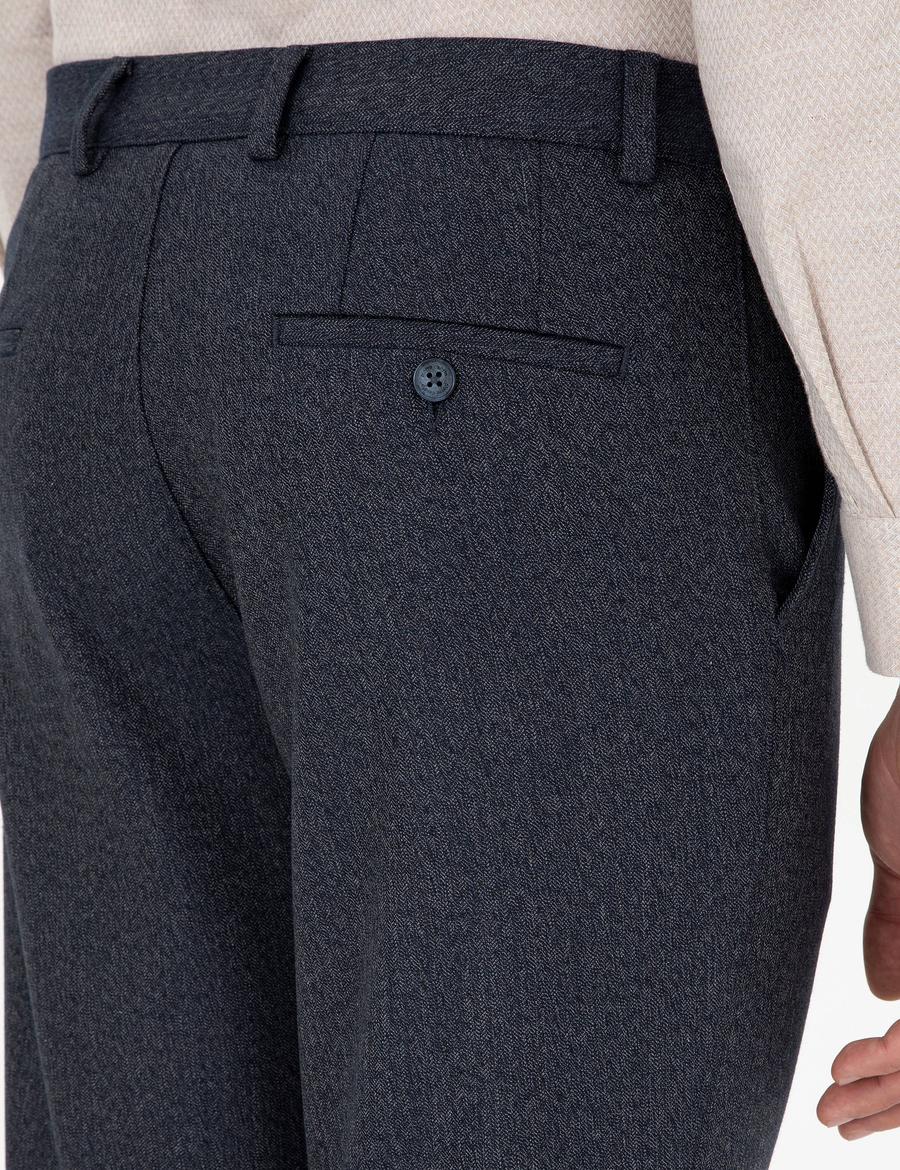 Lacivert Slim Fit Kumaş Pantolon