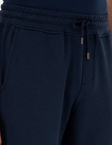 Lacivert Slim Fit 3 İplik Paçası Lastikli Eşofman Altı