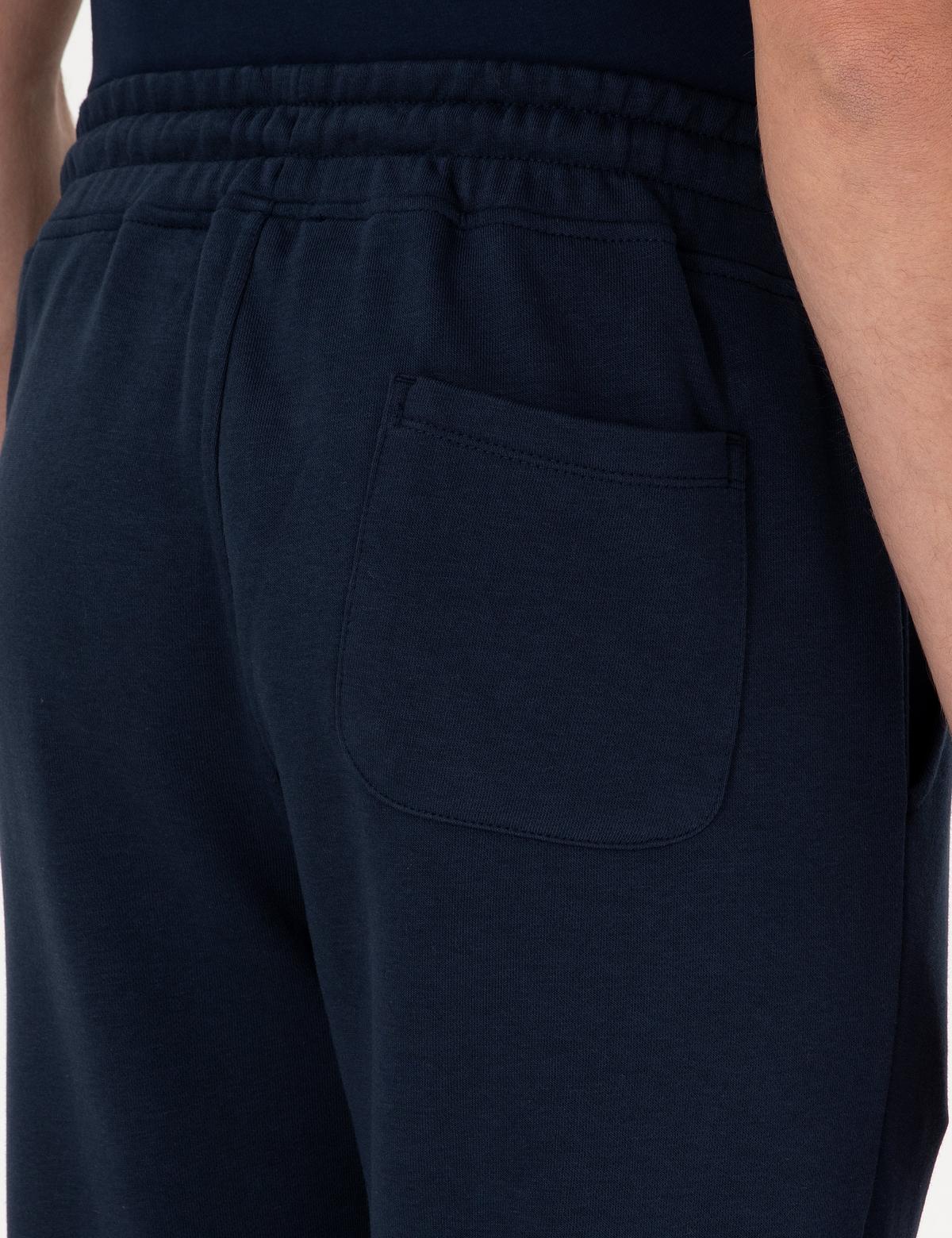 Lacivert Slim Fit 3 İplik Paçası Lastikli Eşofman Altı - 50299286015