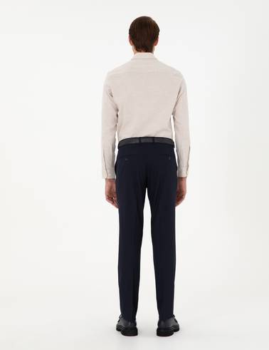 Lacivert Slim Fit Kumaş Pantolon