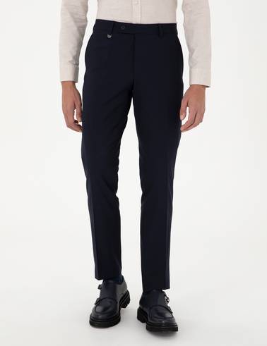 Lacivert Slim Fit Kumaş Pantolon