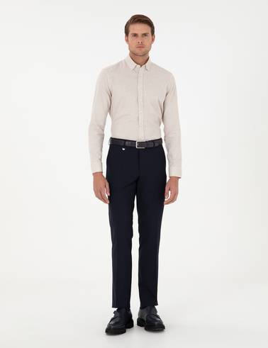 Lacivert Slim Fit Kumaş Pantolon