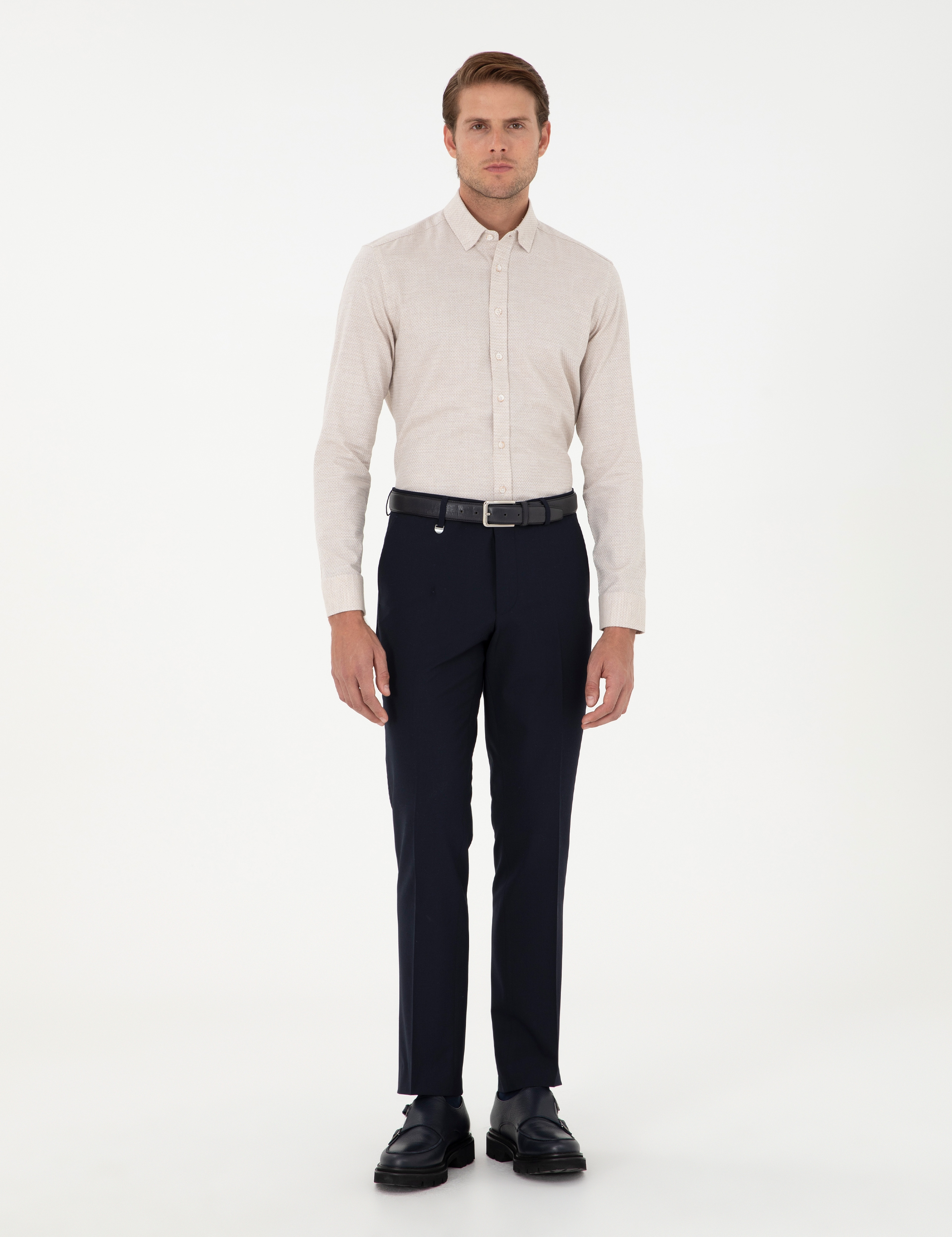 Lacivert Slim Fit Kumaş Pantolon - Image 3