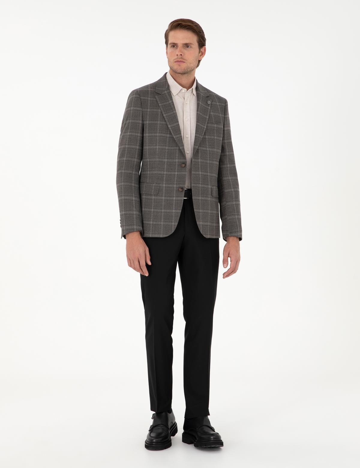 Siyah Slim Fit Kumaş Pantolon