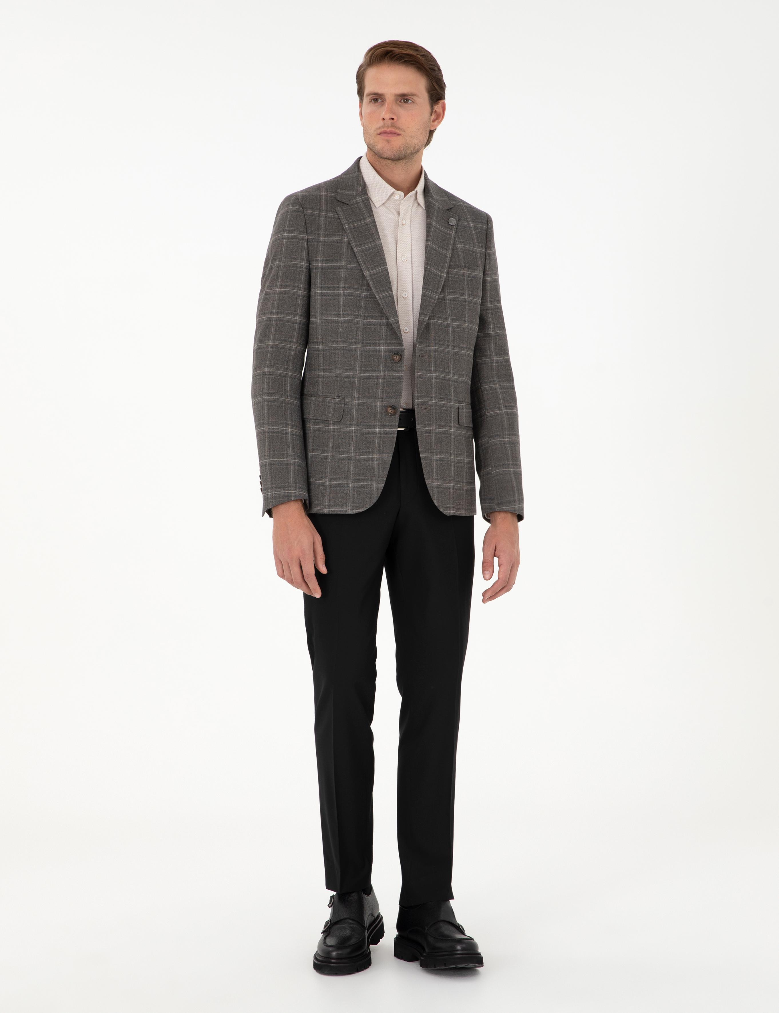 Siyah Slim Fit Kumaş Pantolon