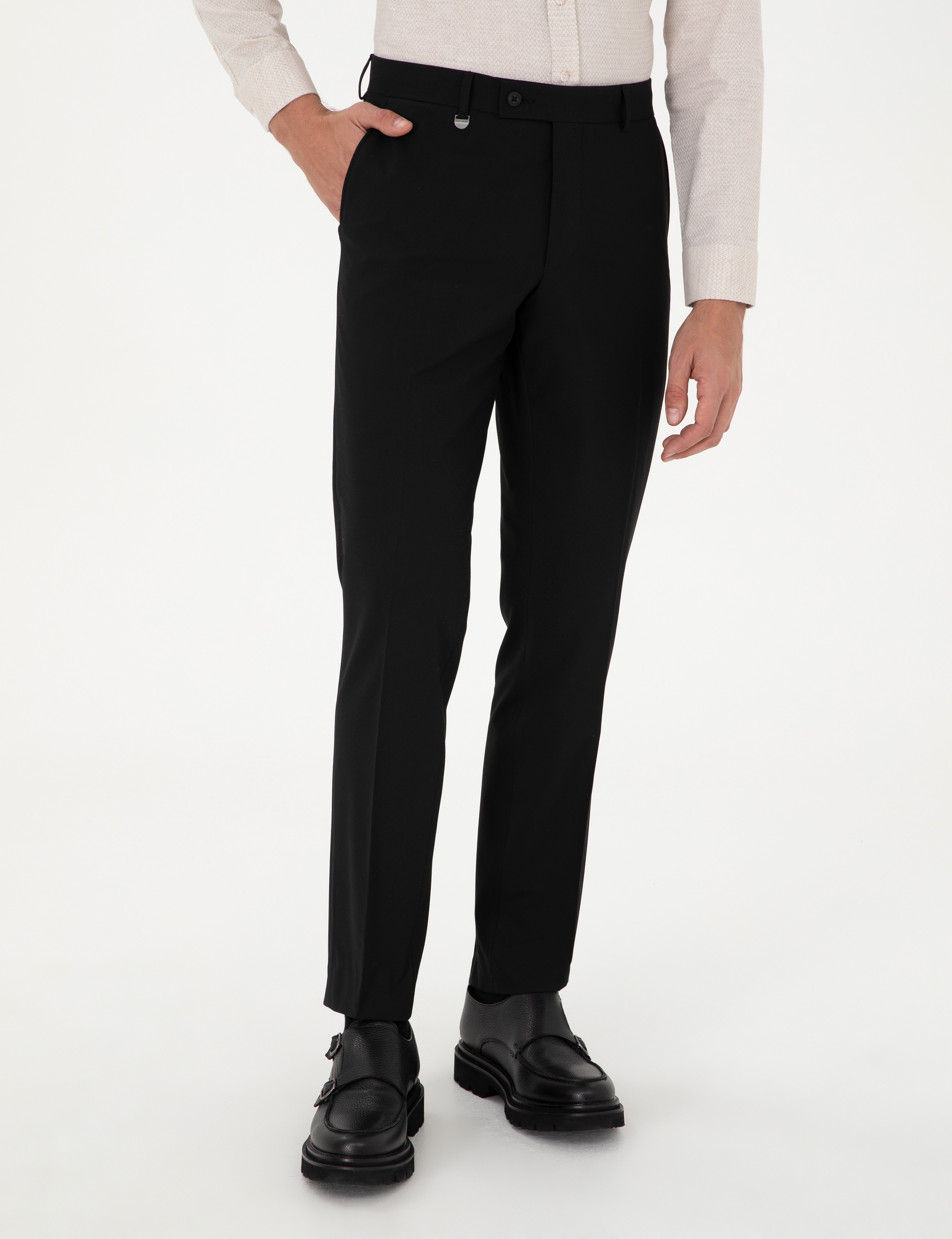Siyah Slim Fit Kumaş Pantolon