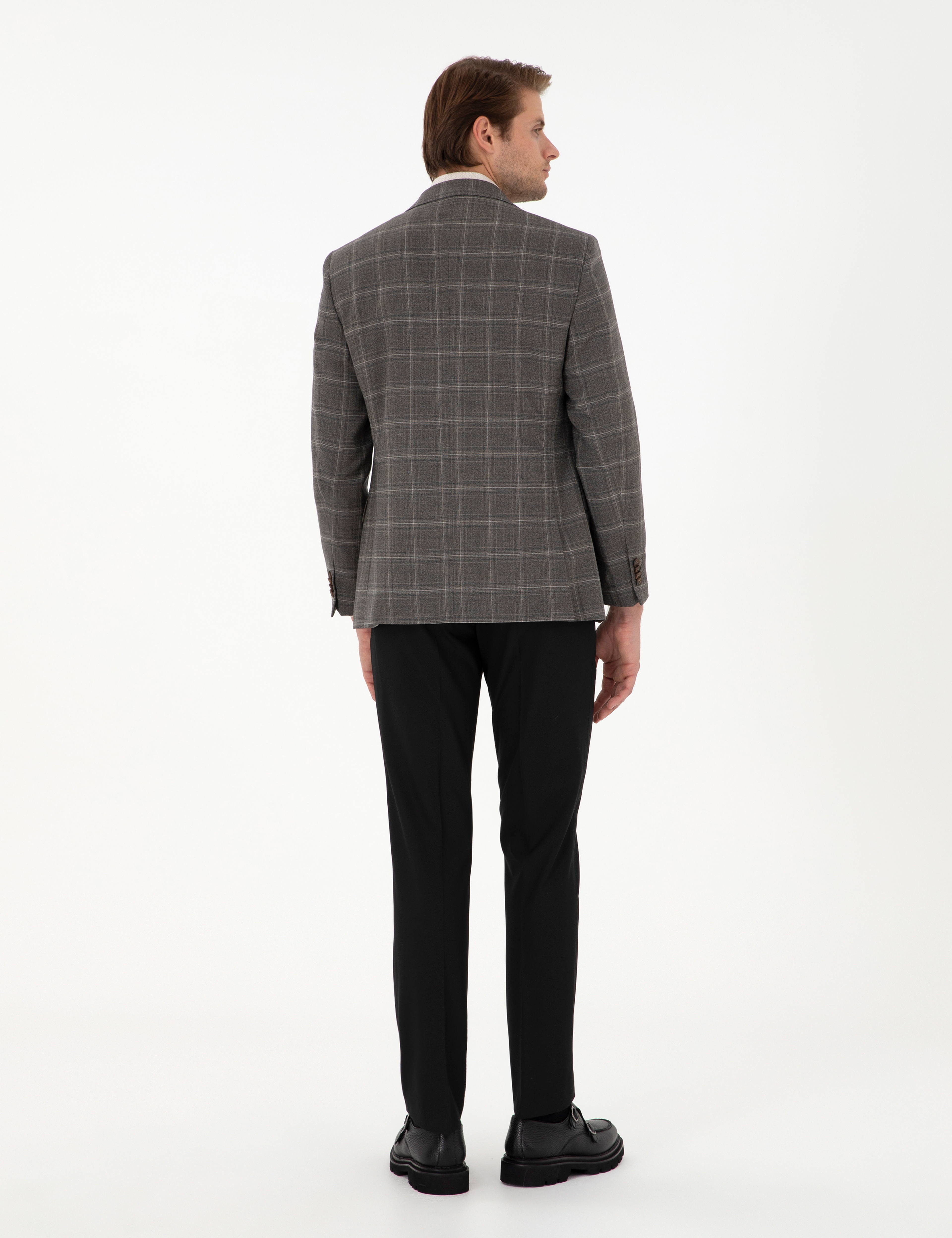 Siyah Slim Fit Kumaş Pantolon - Image 4