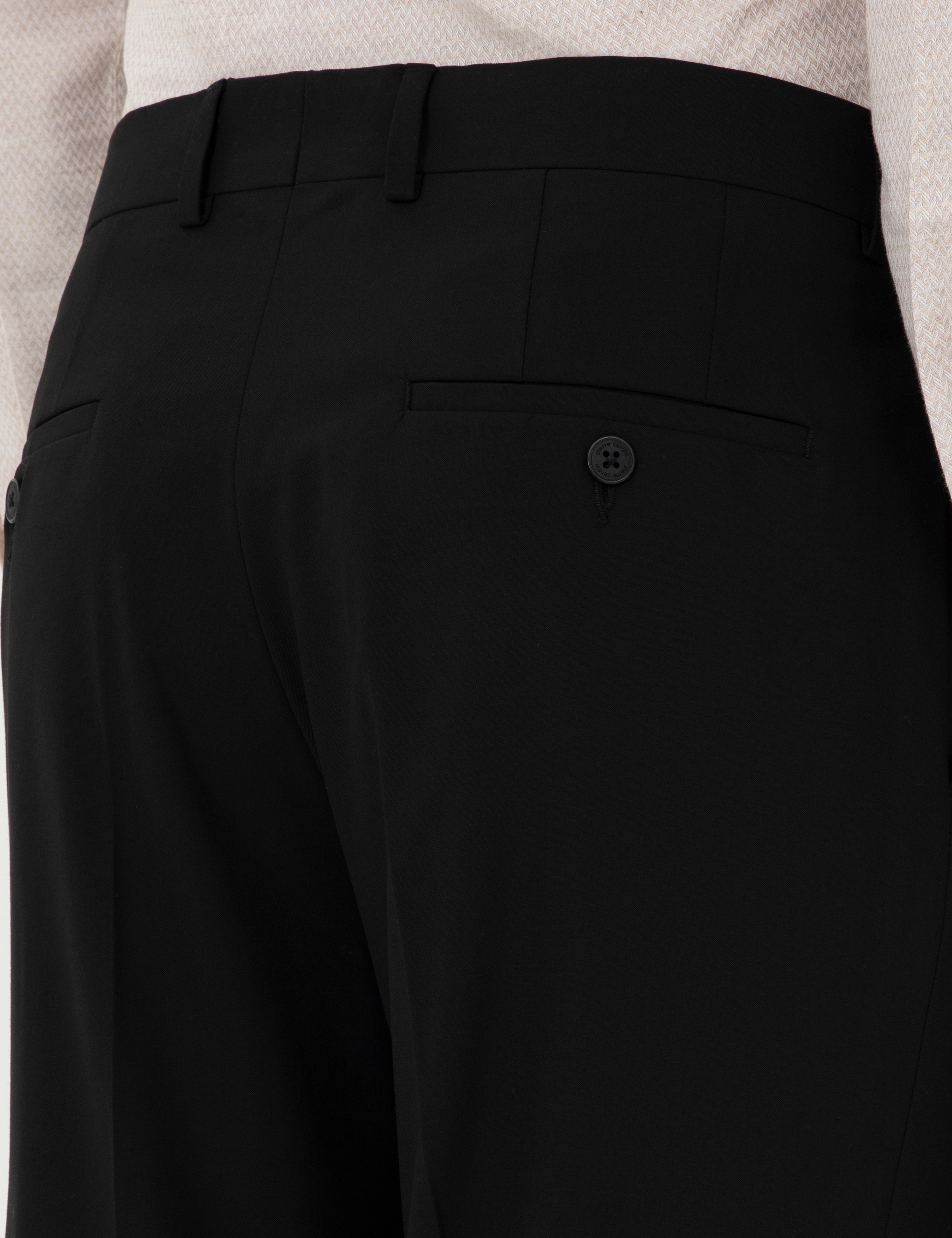 Siyah Slim Fit Kumaş Pantolon - Image 6