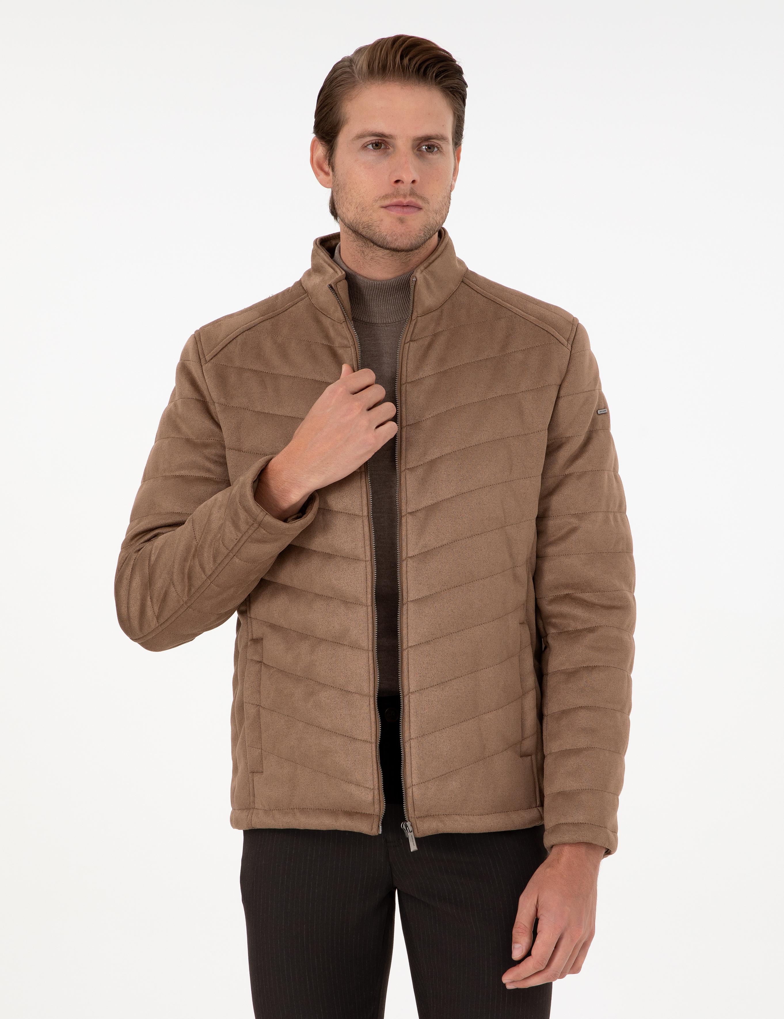 Vizon Suni Deri Ceket