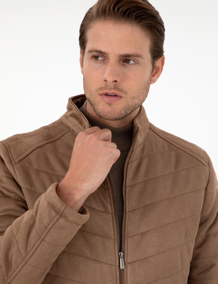 Vizon Suni Deri Ceket