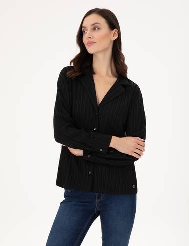Siyah Regular Fit Uzun Kollu Gömlek