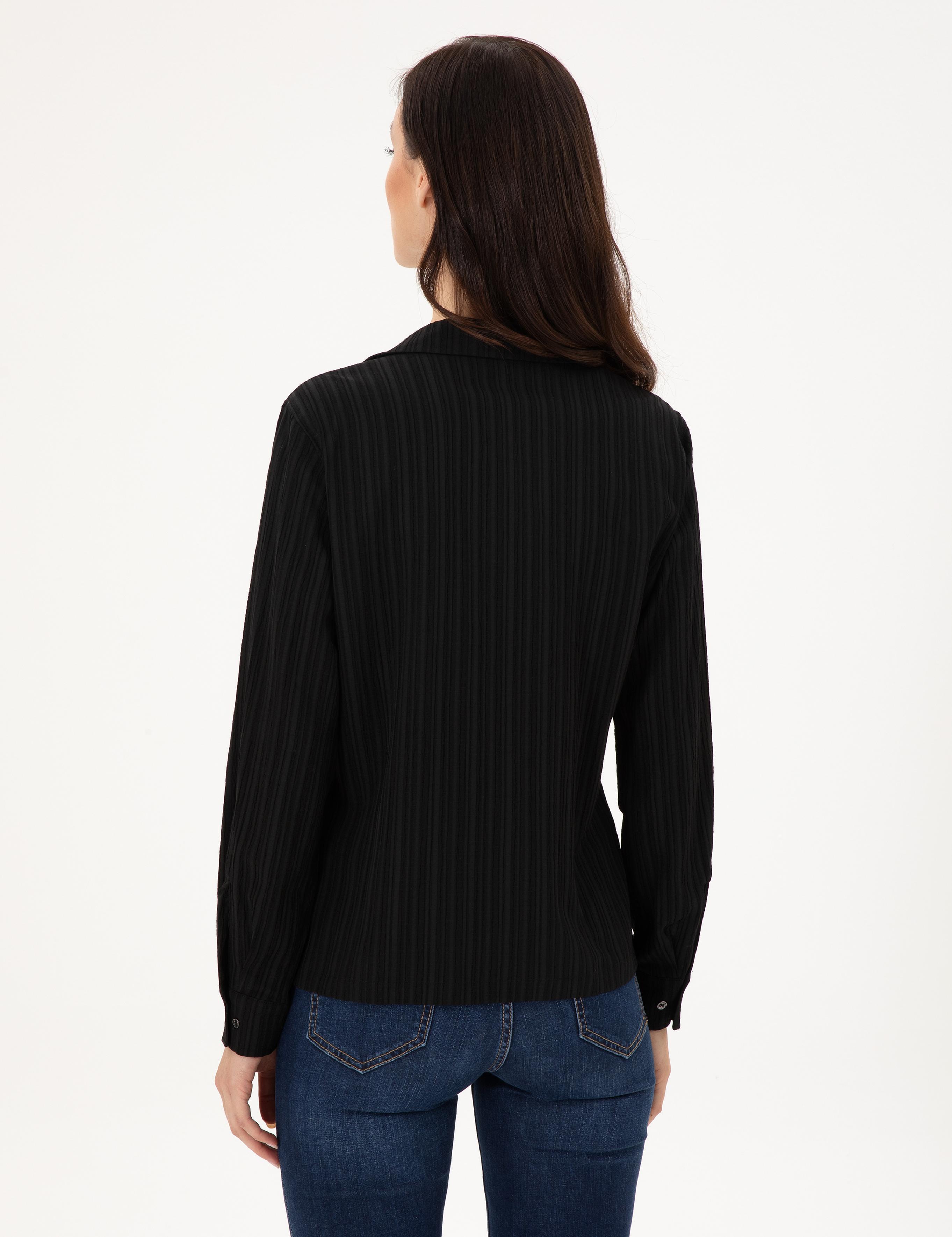 Siyah Regular Fit Uzun Kollu Gömlek