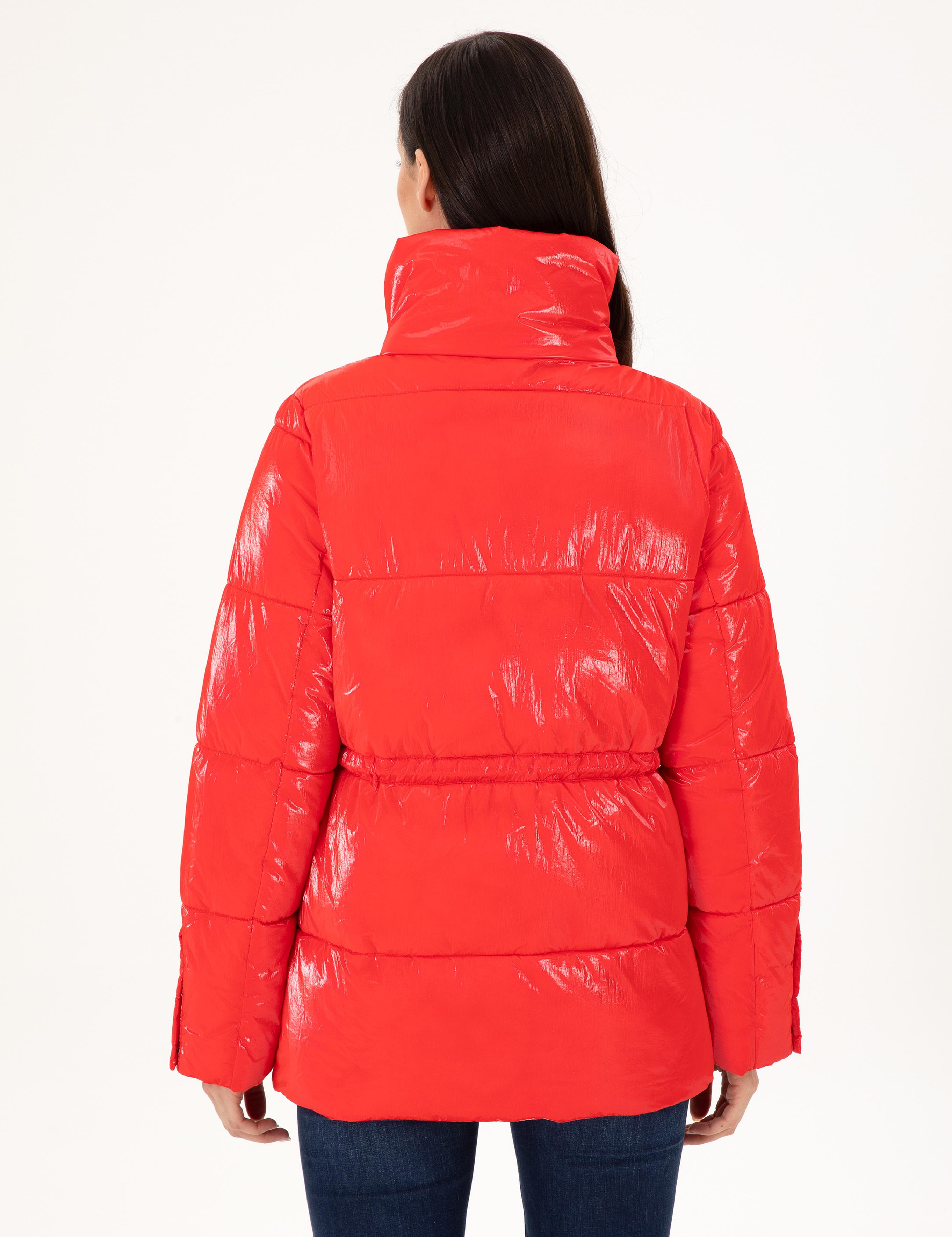 Kırmızı Parlak Mont