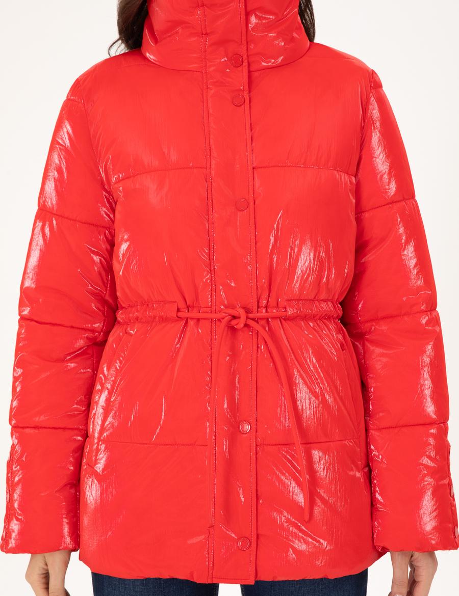 Kırmızı Parlak Mont