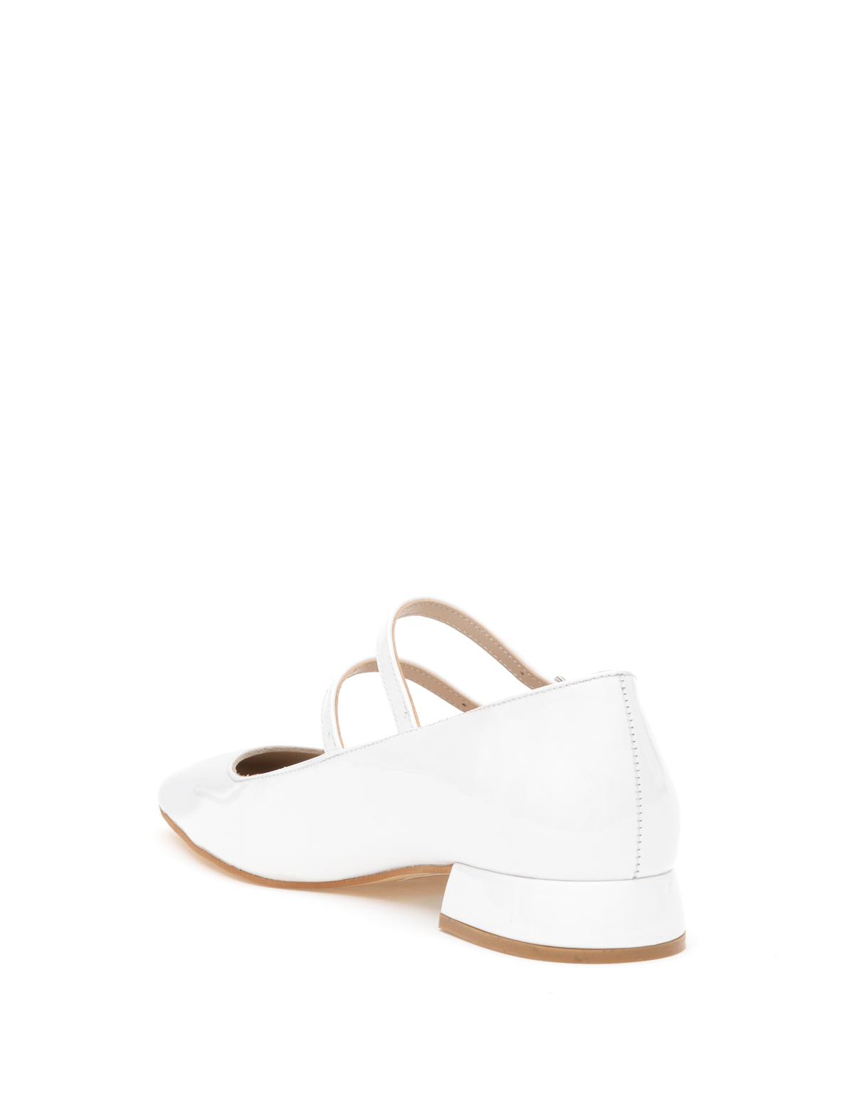 Krem Çift Bantlı Topuklu Ayakkabı - 50296412011