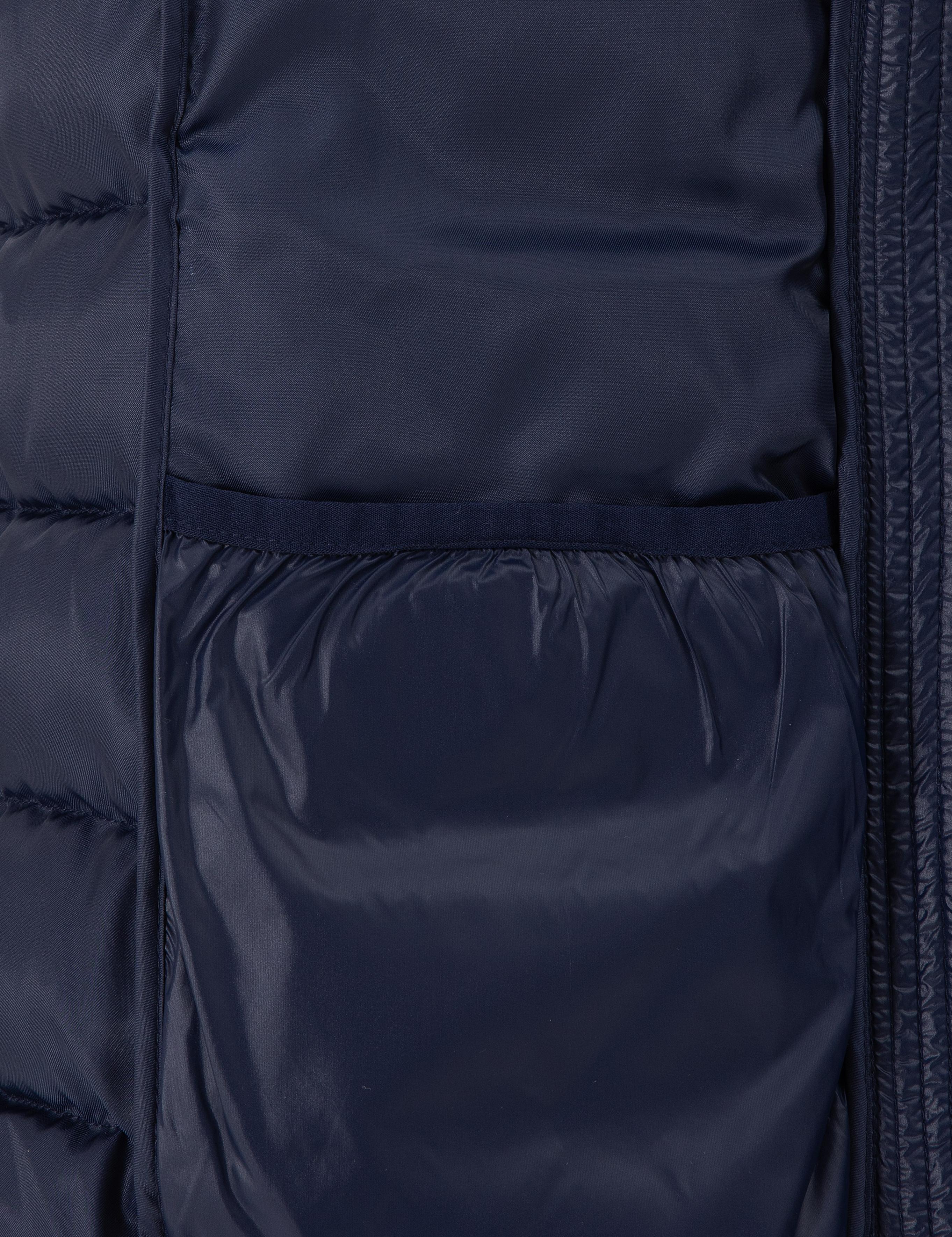 Lacivert Kapüşonlu Kapitone Mont