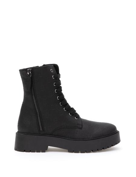 Siyah Bağcıklı Desenli Bot - 50295918009