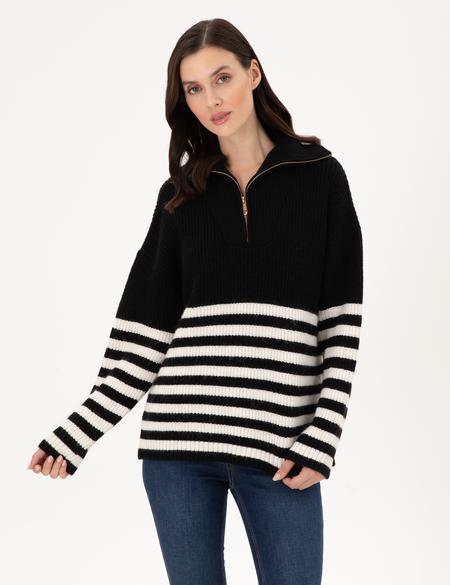 Siyah Comfort Fit Kazak - 50298102010