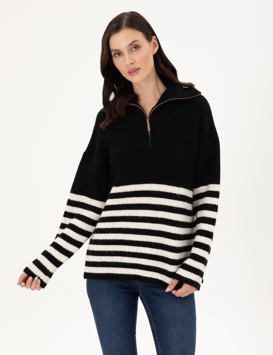 Siyah Comfort Fit Kazak