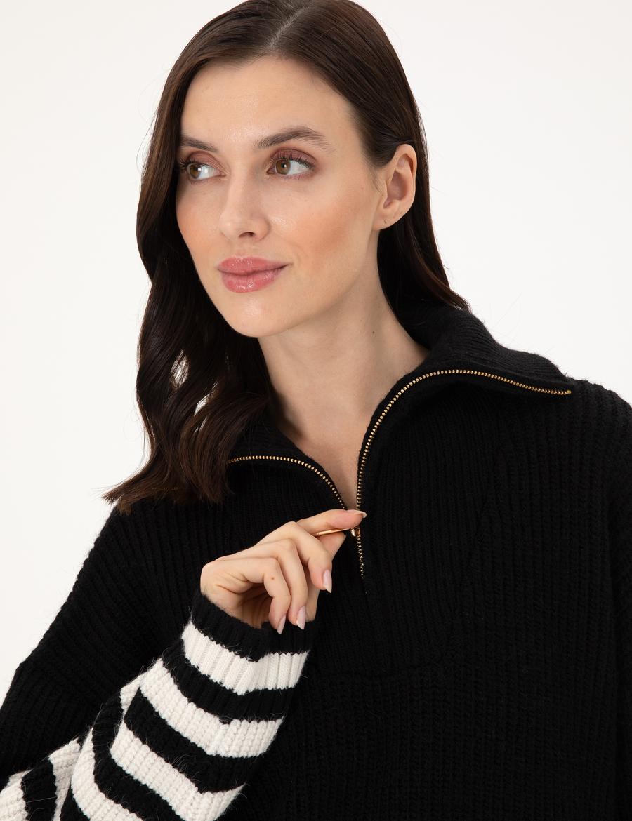 Siyah Comfort Fit Kazak