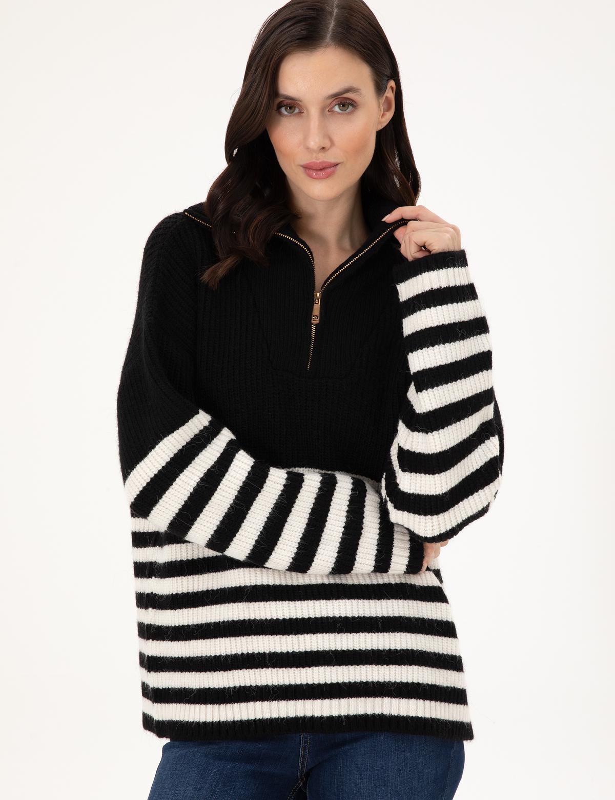 Siyah Comfort Fit Kazak - 50298102010