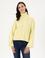 Sarı Crop Top Balıkçı Yaka Kazak