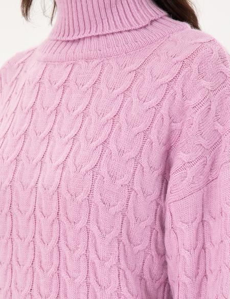 Lila Crop Top Balıkçı Yaka Kazak - 50302652003