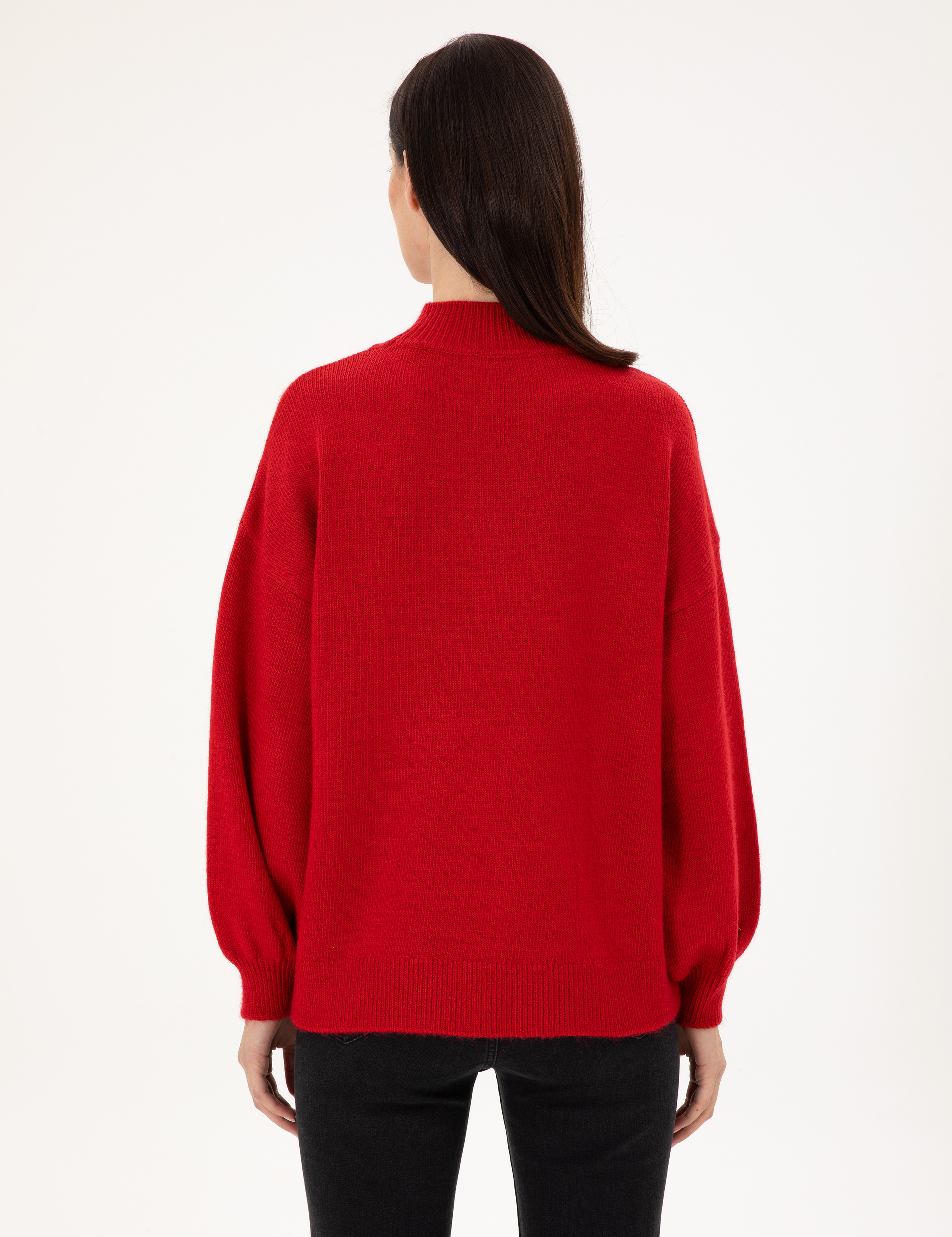 Kırmızı Comfort Fit Kazak - Image 5