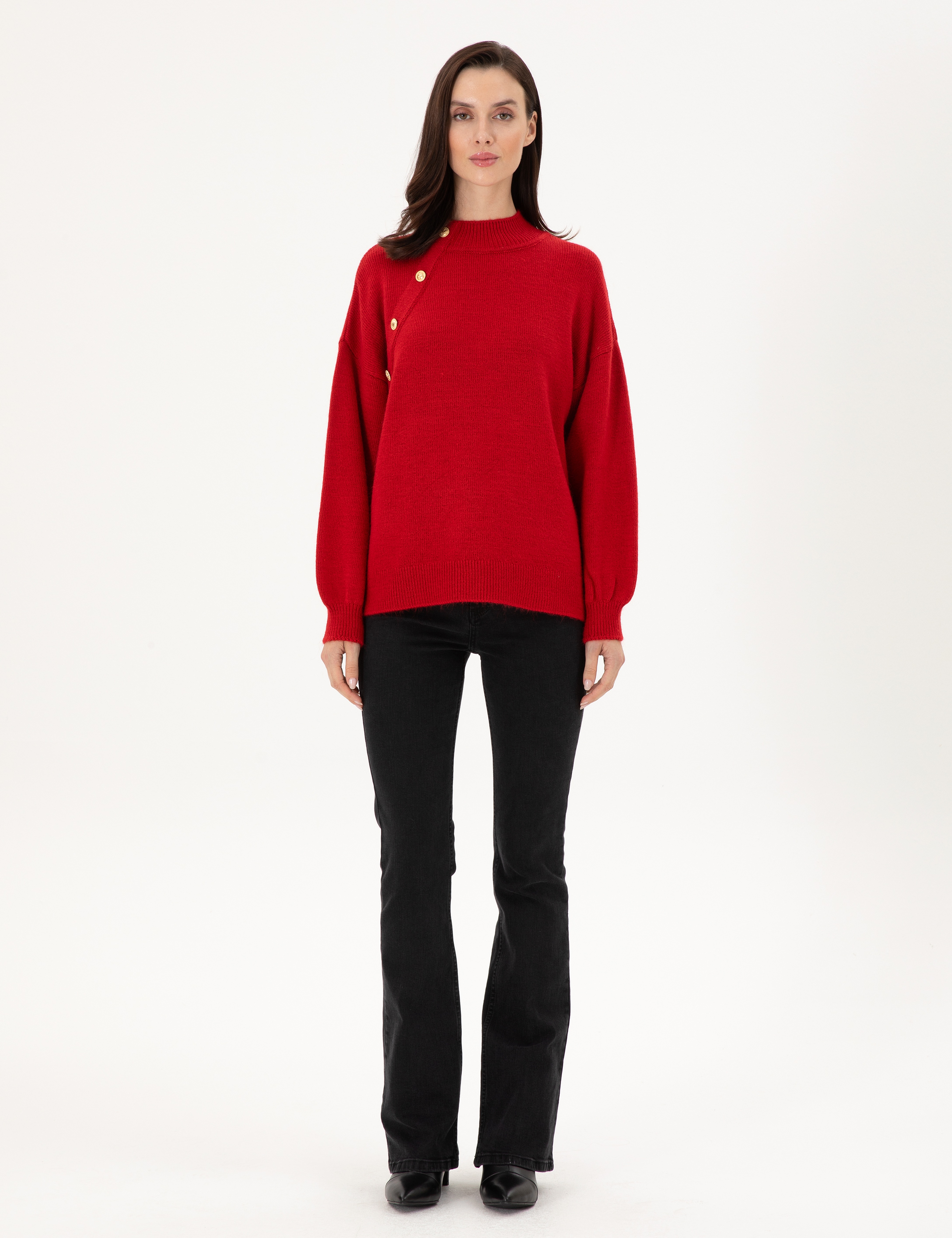 Kırmızı Comfort Fit Kazak