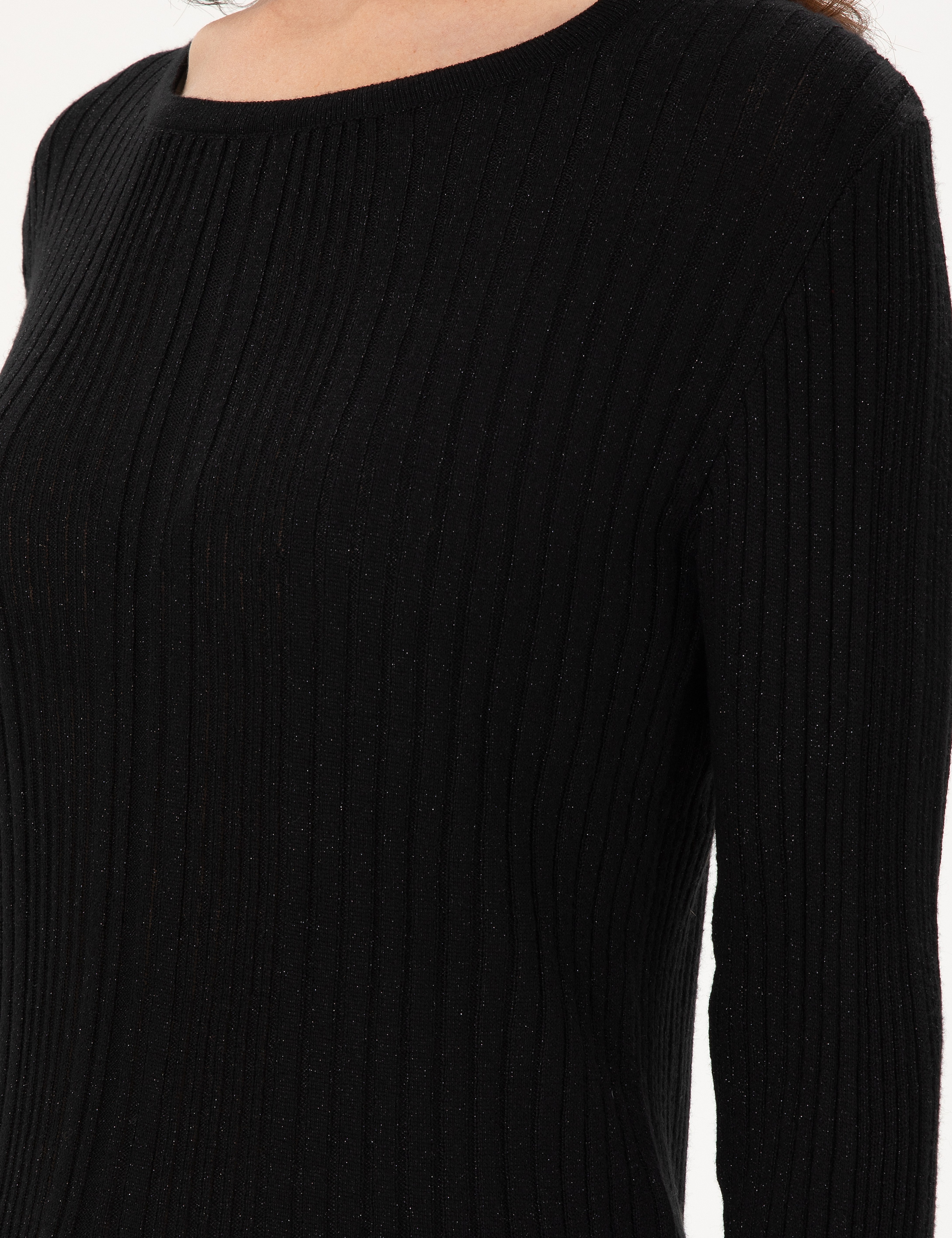 Siyah Slim Fit Kazak - Image 7