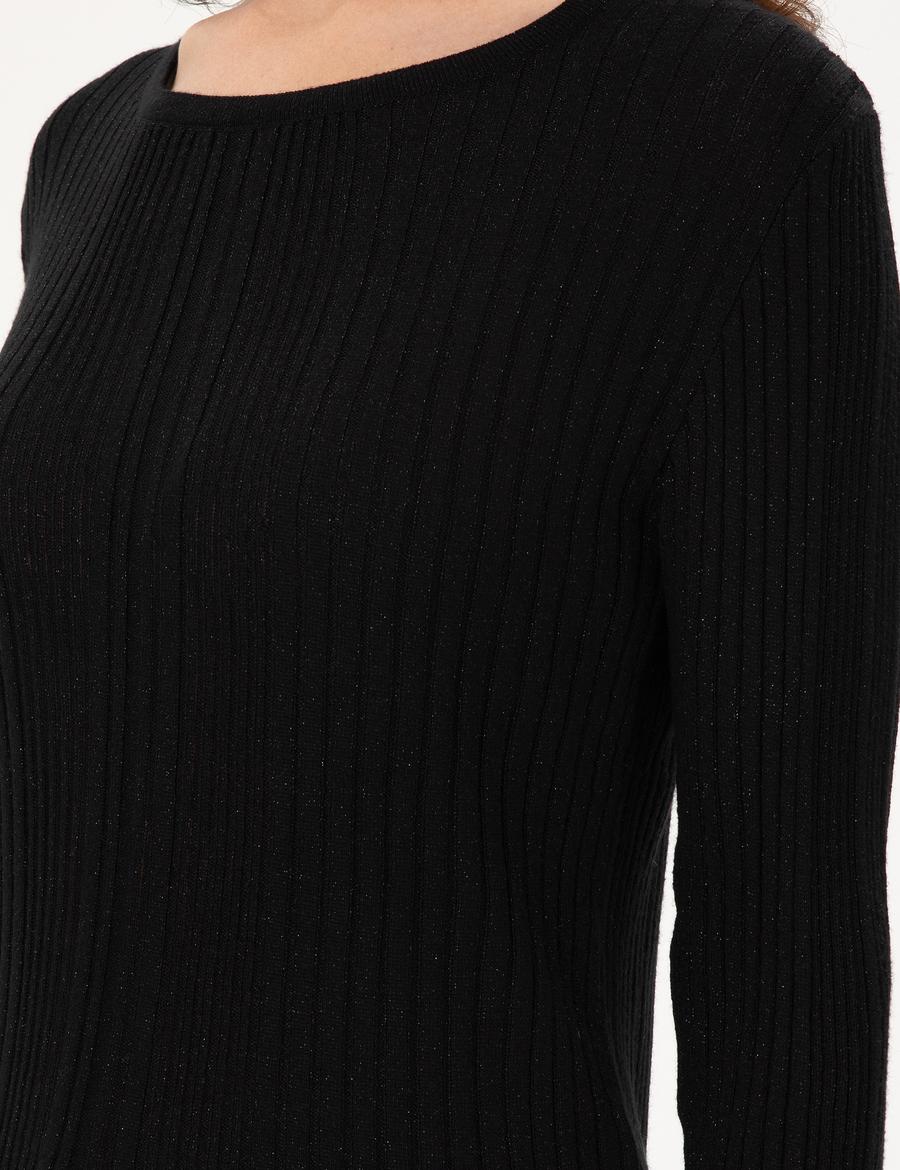 Siyah Slim Fit Kazak