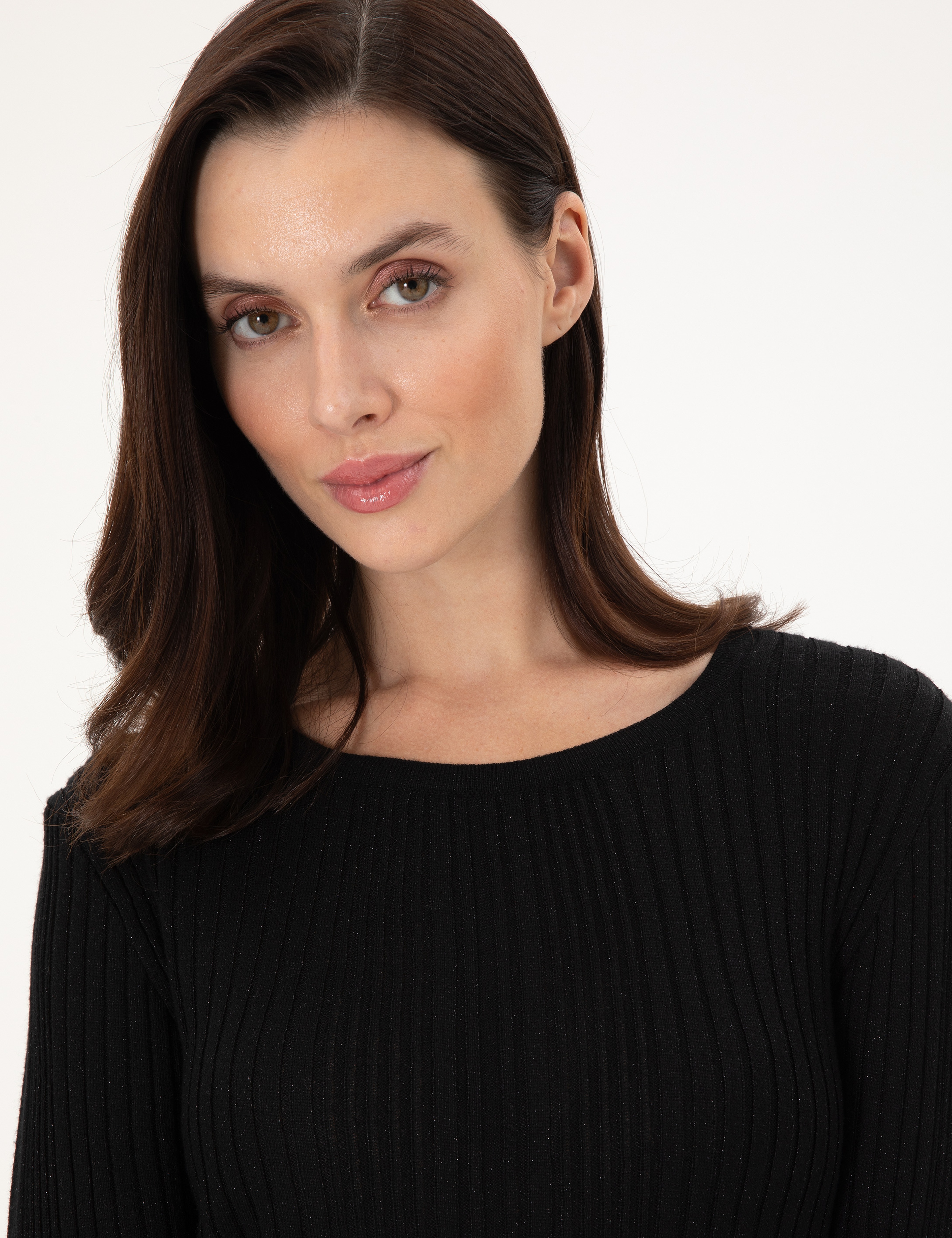 Siyah Slim Fit Kazak - Image 2