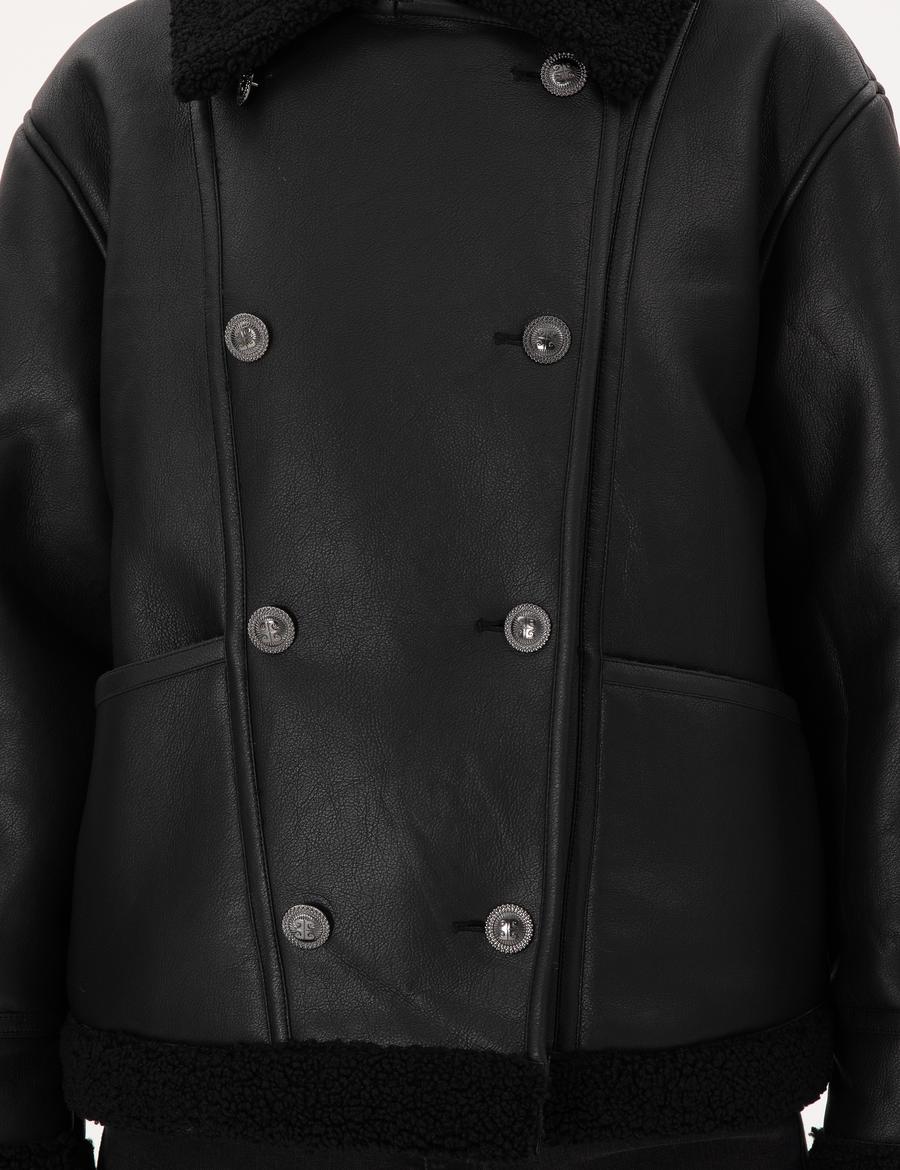 Siyah Regular Fit Mont