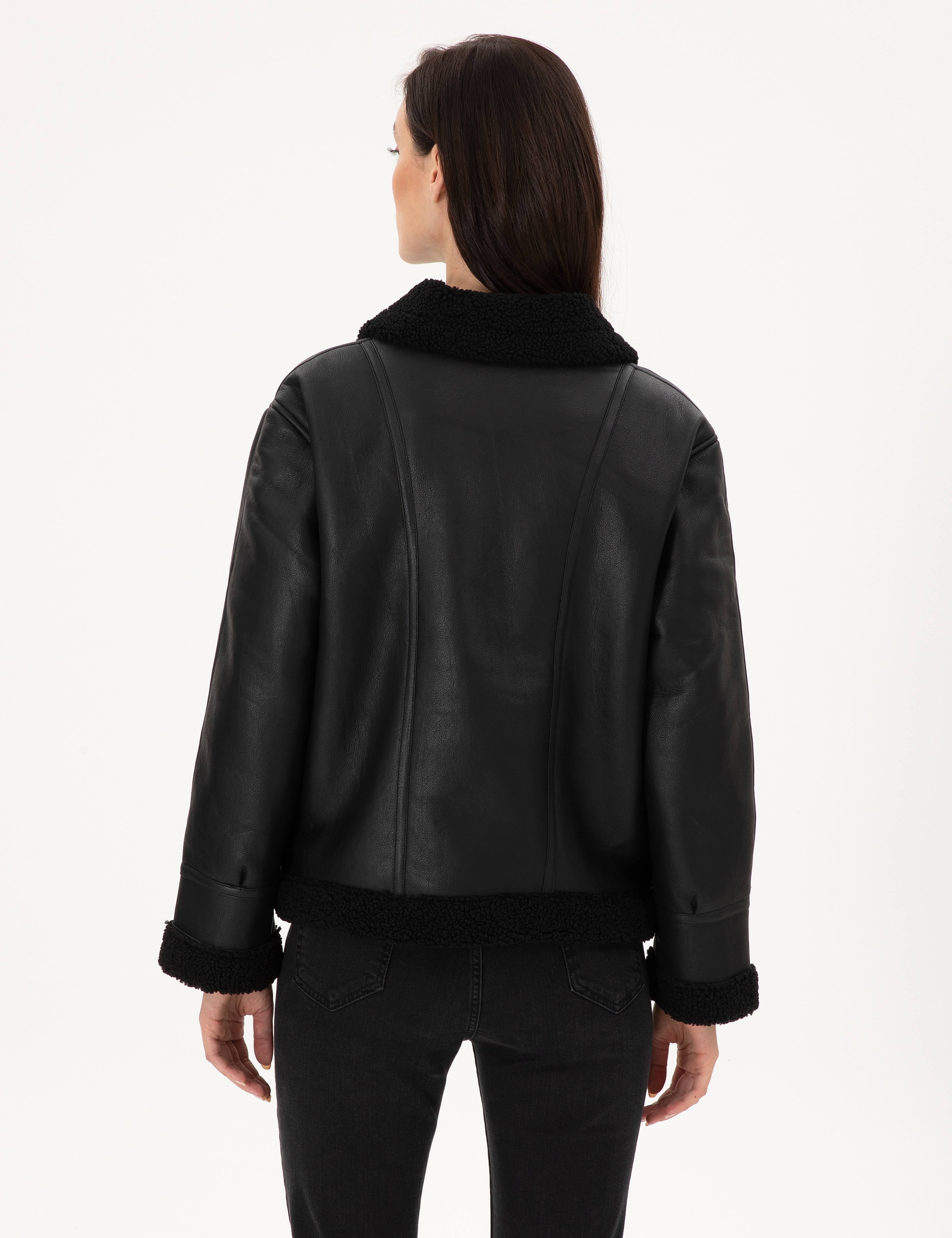 Siyah Regular Fit Mont - Image 5