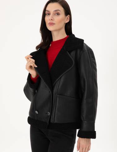 Siyah Regular Fit Mont