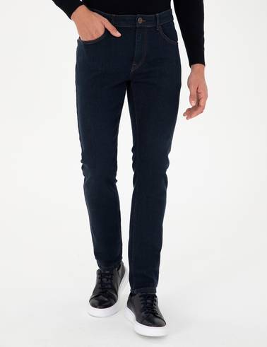 Lacivert Slim Fit Jean Pantolon