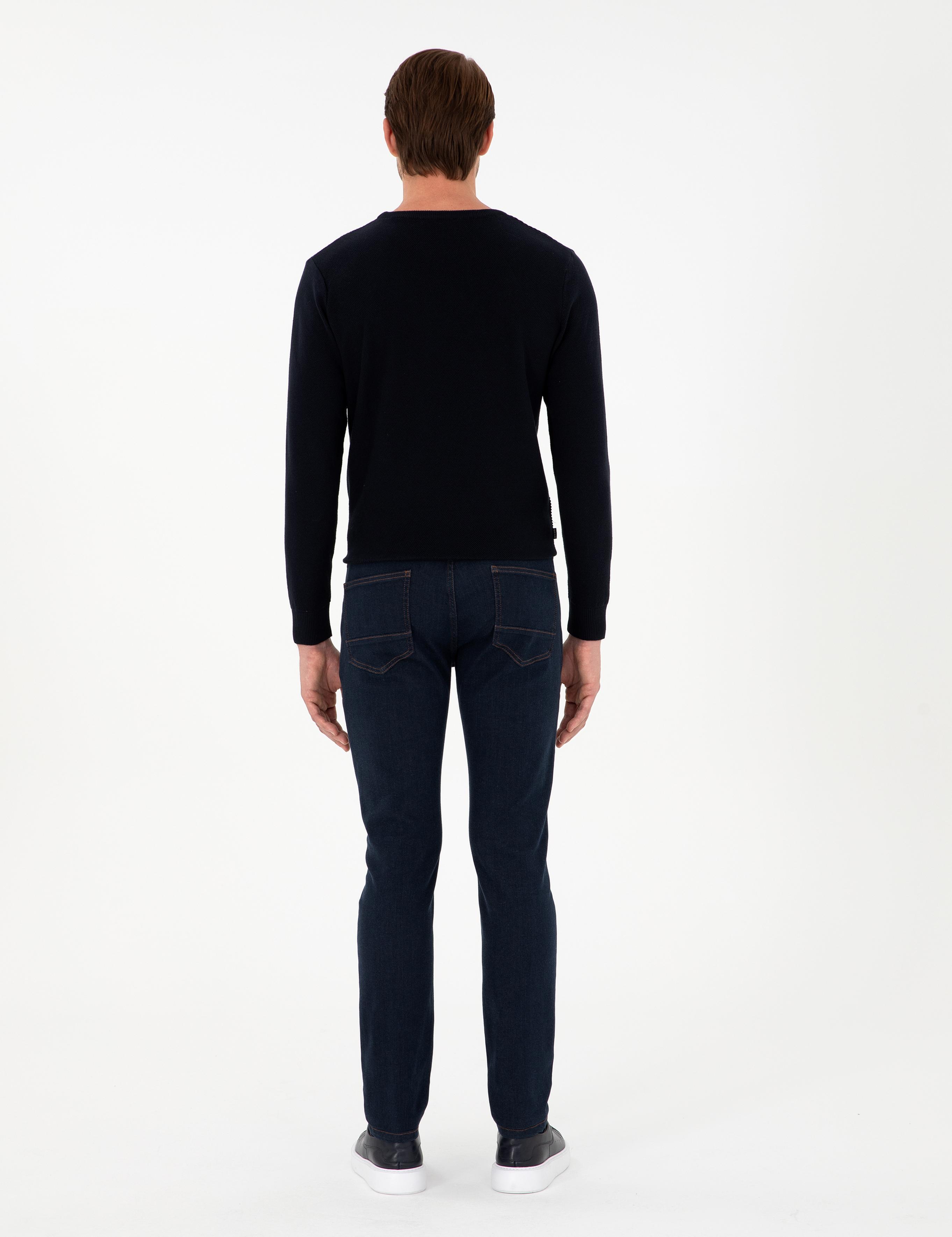 Lacivert Slim Fit Jean Pantolon