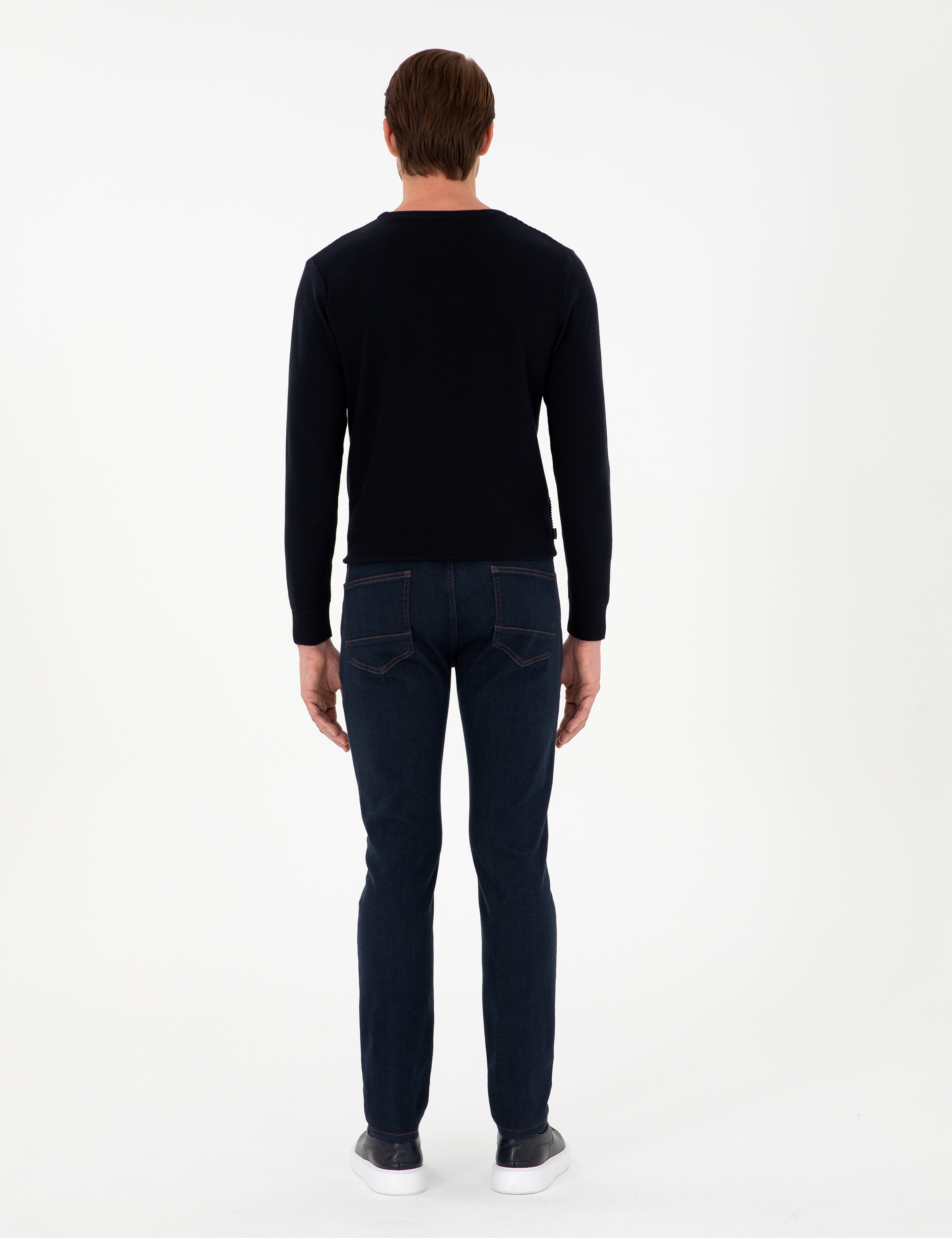 Lacivert Slim Fit Jean Pantolon - Image 4