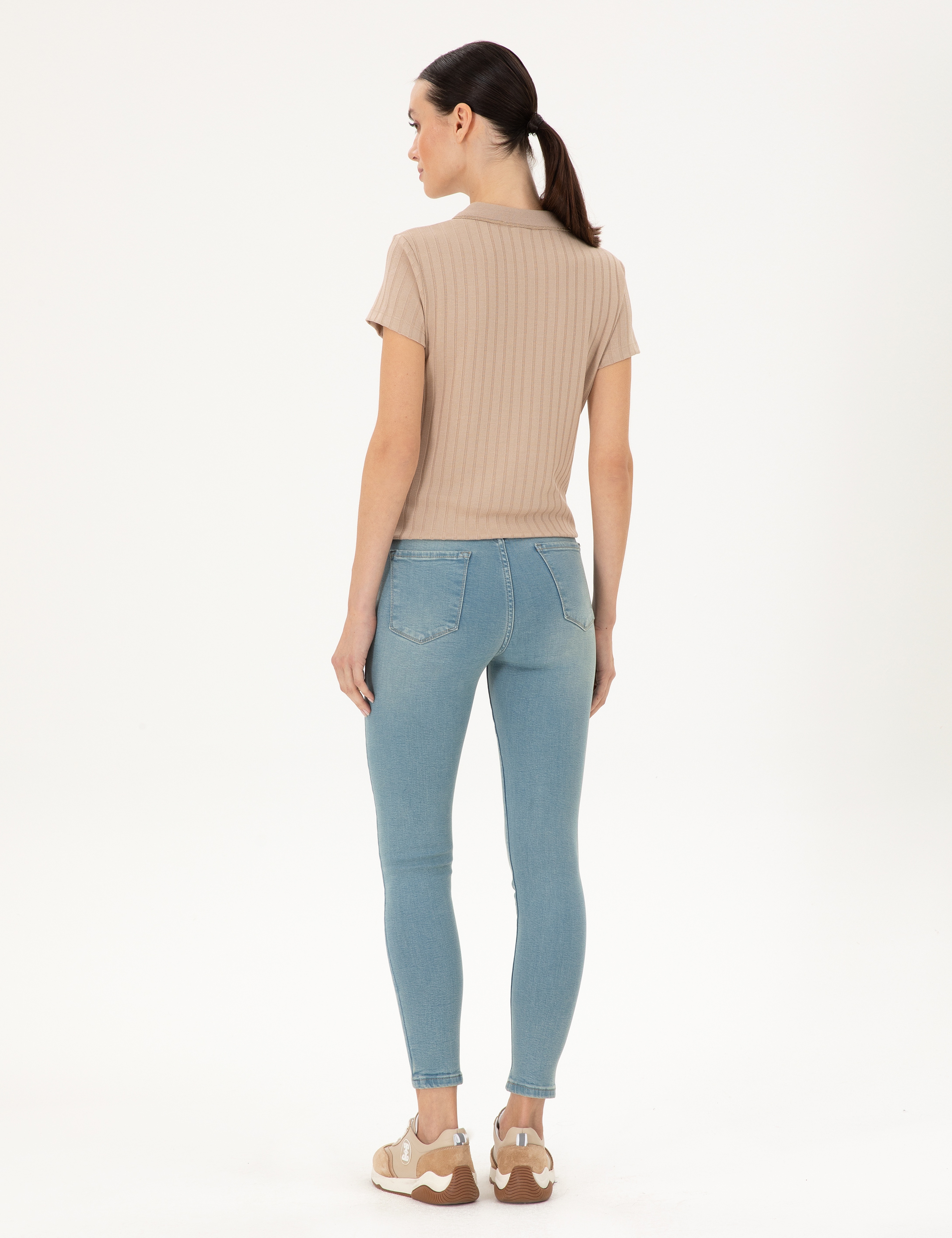 Açık Mavi Skinny Fit Jean Pantolon - Image 4