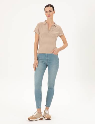 Açık Mavi Skinny Fit Jean Pantolon