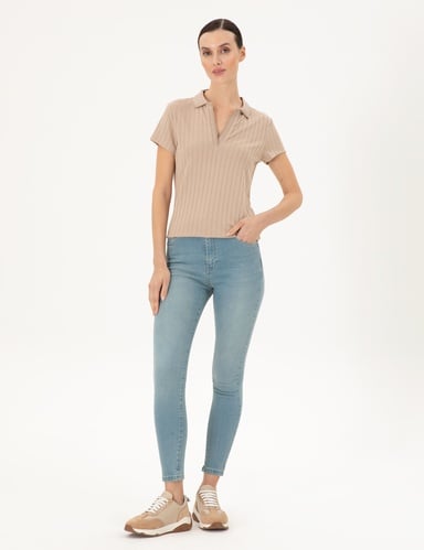 Açık Mavi Skinny Fit Jean Pantolon