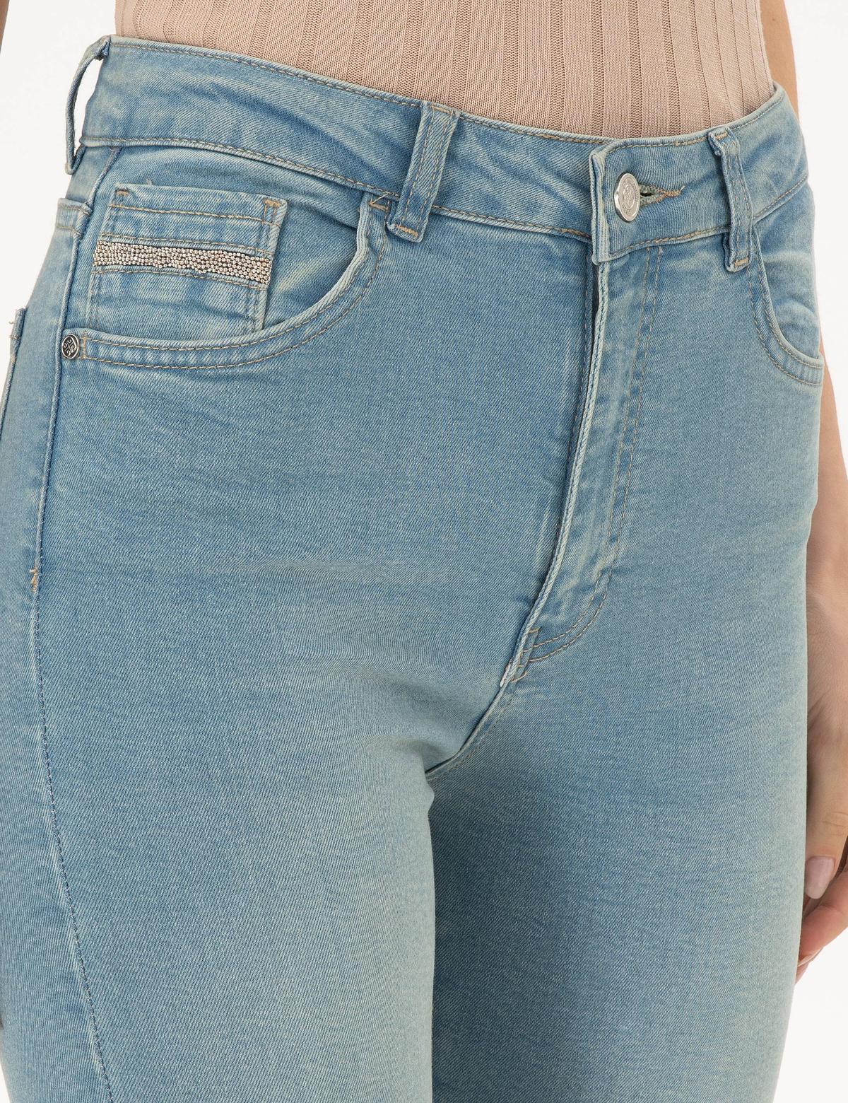 Açık Mavi Skinny Fit Jean Pantolon - 50284083001