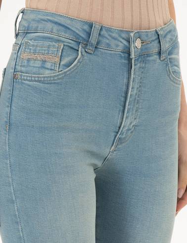 Açık Mavi Skinny Fit Jean Pantolon