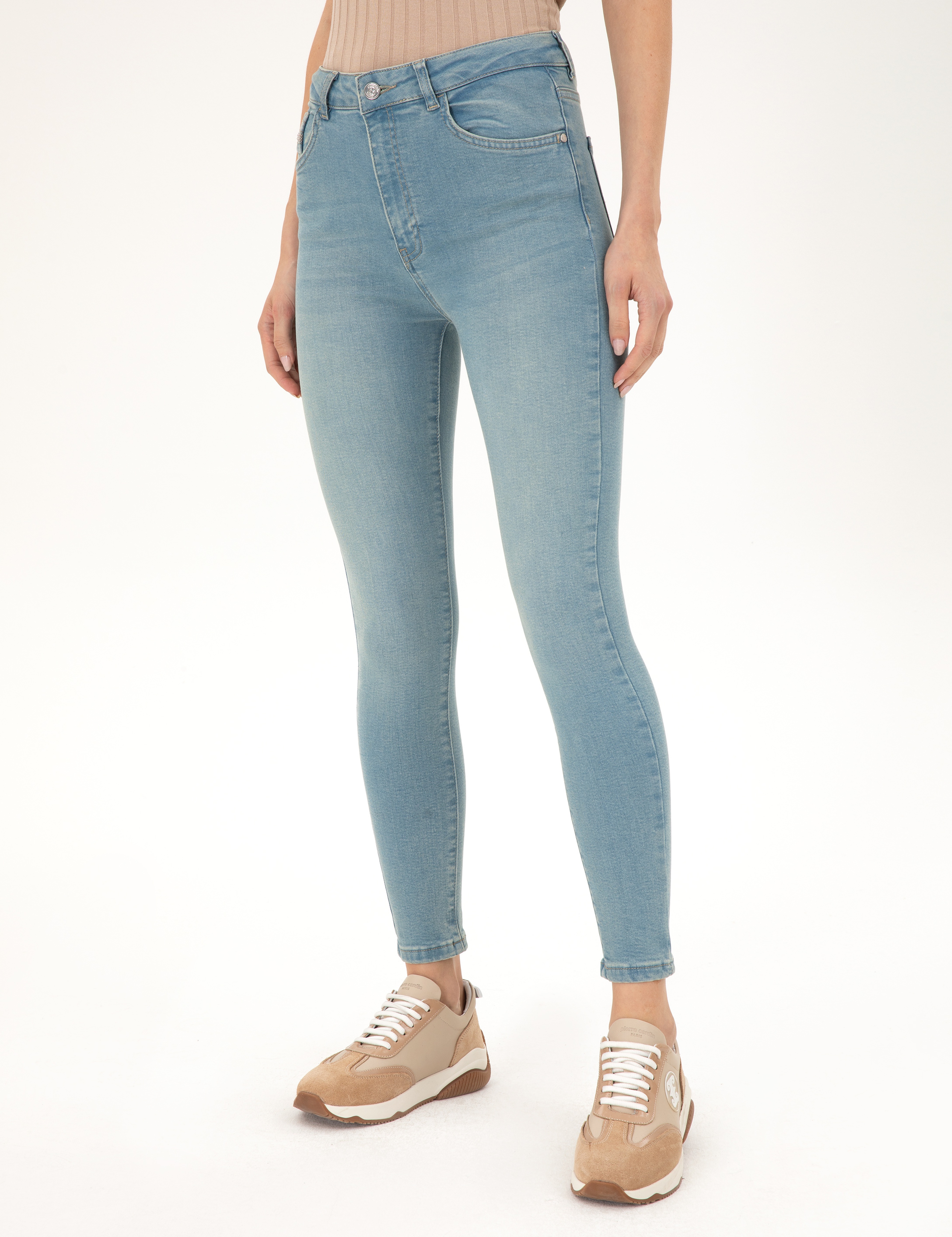 Açık Mavi Skinny Fit Jean Pantolon - Image 2