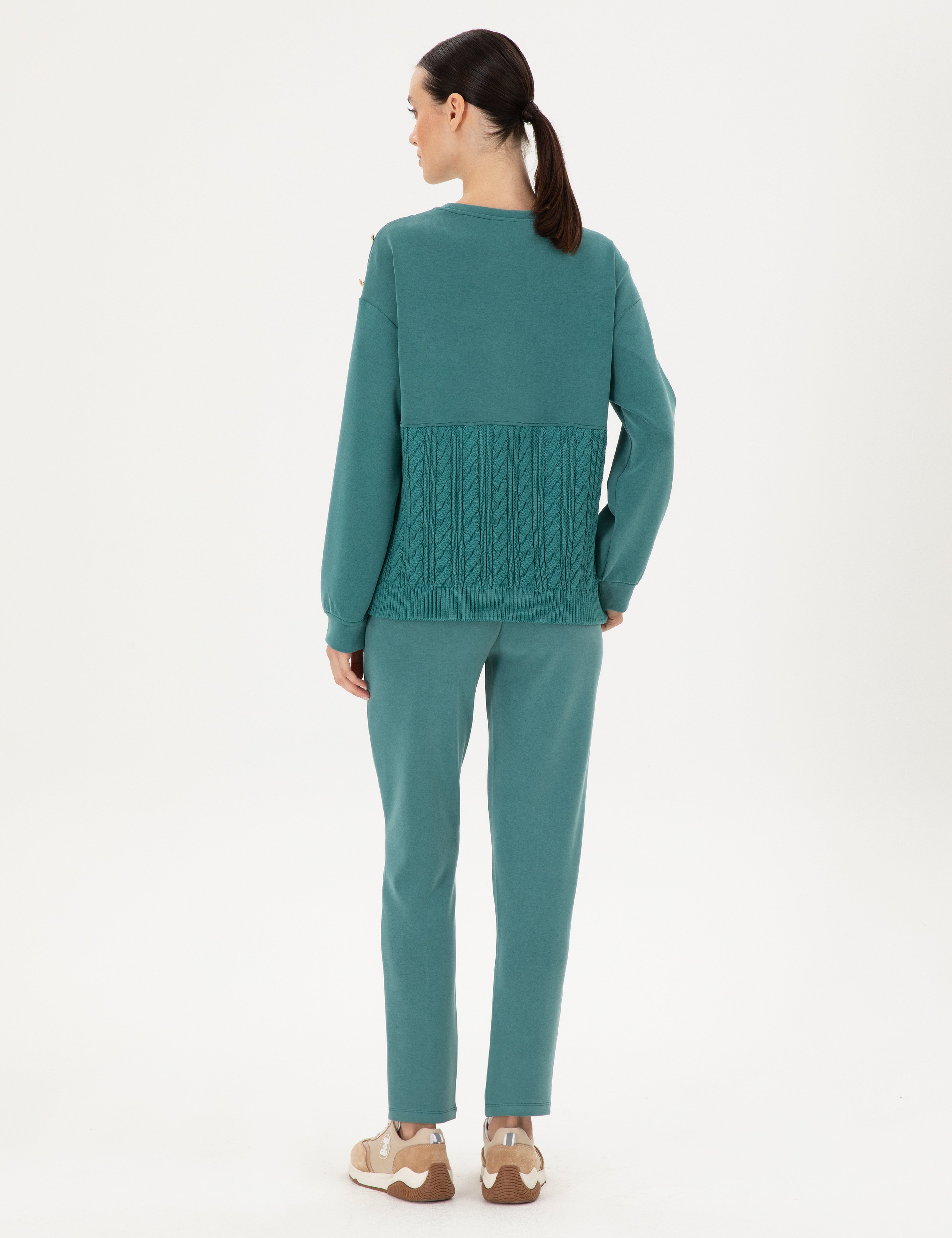 Koyu Yeşil Regular Fit Eşofman Altı - Image 4