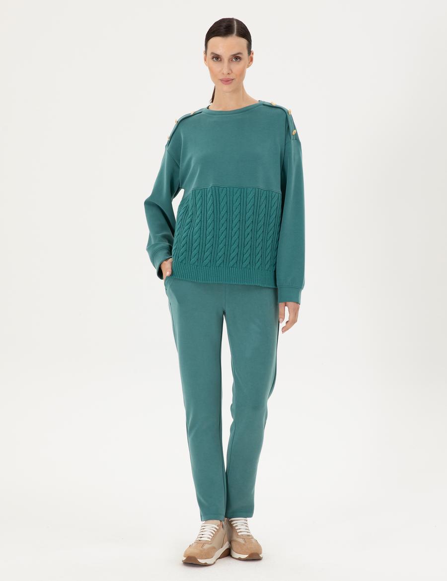 Koyu Yeşil Regular Fit Eşofman Altı