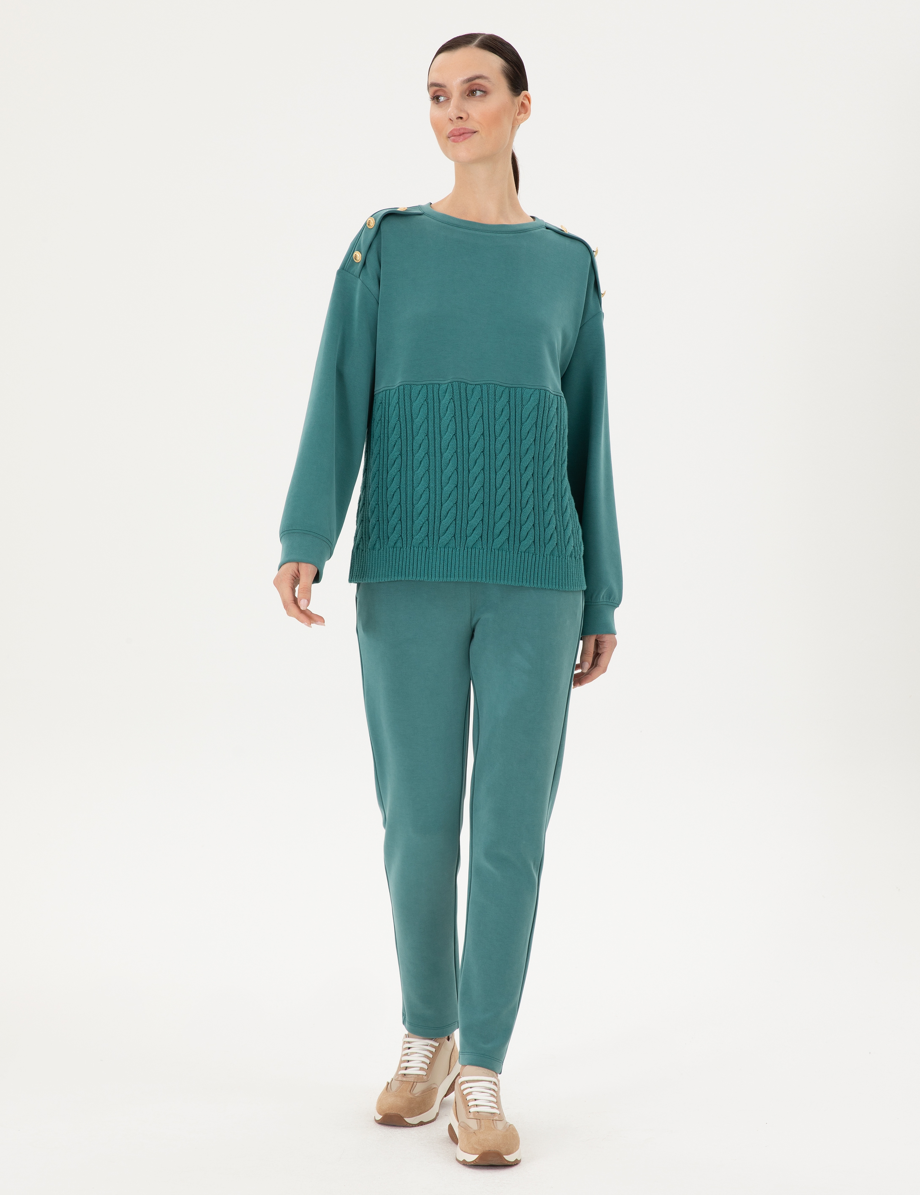 Koyu Yeşil Regular Fit Eşofman Altı - Image 3